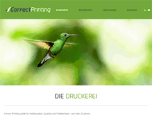 Tablet Screenshot of correct-printing.de